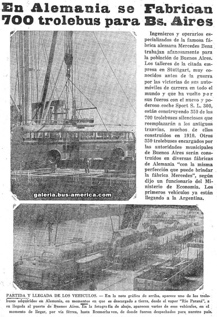 Mercedes-Benz O-6600 T (en Argentina) - T.B.A.
Artículo sobre la llegada de los trolebuses Mercedes Benz a la Argentina
