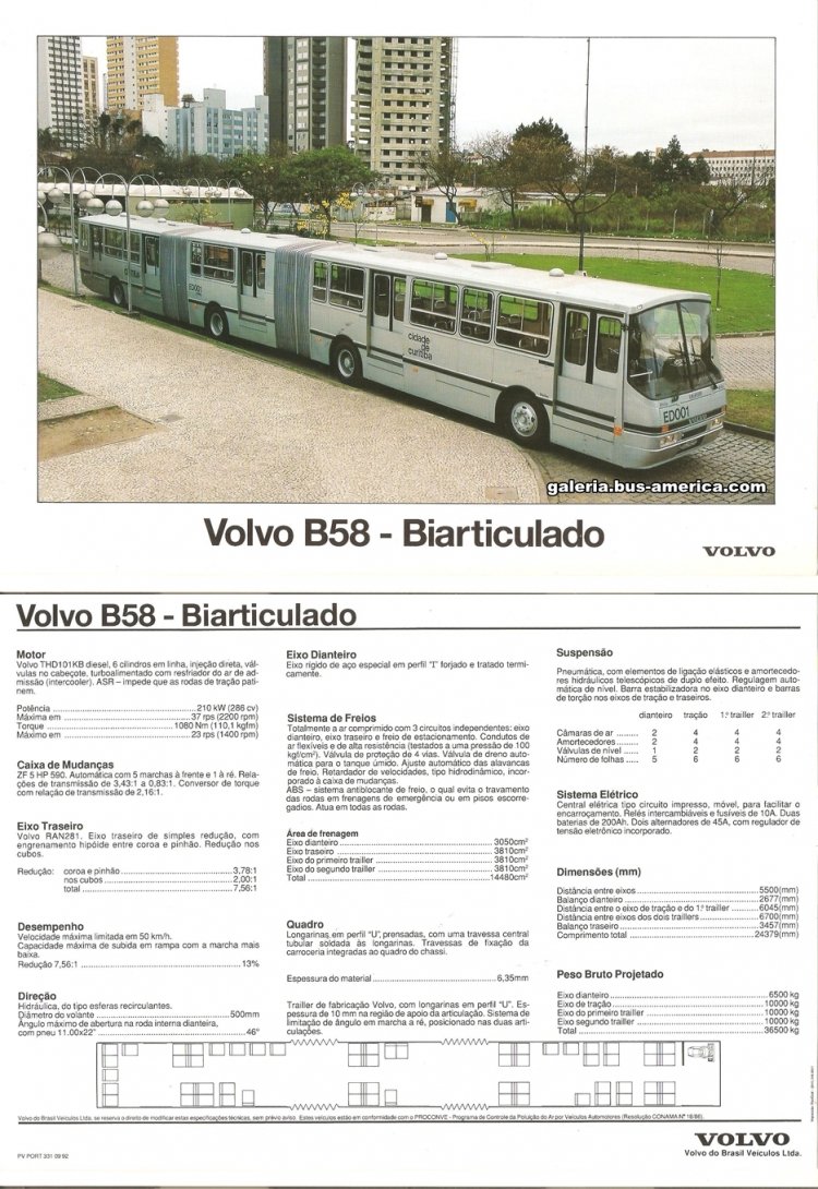 Volvo B 58 Biarticulado
Folleto
