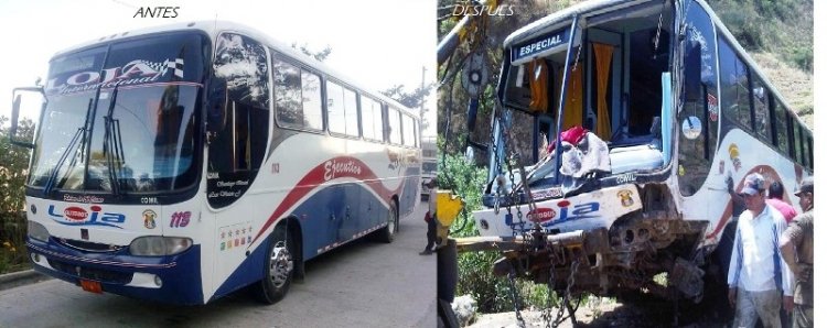 la foto del bus accidentado es tomada del diario Expreso

