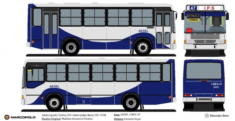 Mercedes-Benz OF 1318 - Marcopolo Torino GV (en Paraguay) - Linea 47 , AG S.R.L.
Palabras clave: MB
