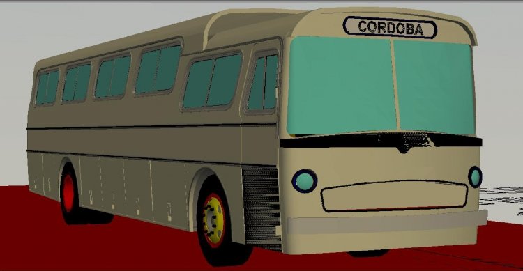 Dibujo en 3D autocad sin asignacion de materiales
CARROCERIA LA PORTEÑA MENDOZA
