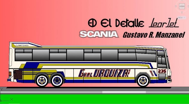 General Urquiza El detalle Lear Jet Scania K112
Dibujo en AutoCAD
