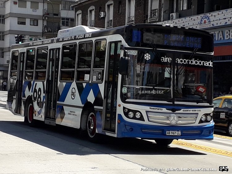 Mercedes-Benz OH 1621 L-SB - La Favorita Favorito GR - Sesenta y Ocho
AB 967 LL
Línea 68 (Buenos Aires) - Interno 57
(Unidad ya renovada)

Foto: "Truku" Gambadiez
Colección: Charly Souto
Palabras clave: Sesenta y Ocho - Interno 57