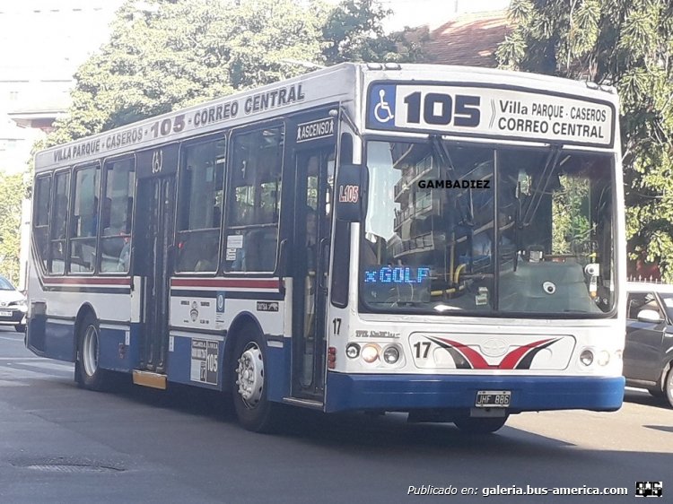 T.A.T.S.A. Puma D 10.5 - Transportes América
JHF 886
Línea 105 (Buenos Aires) - Interno 17

Foto: "Truku" Gambadiez
Colección: Charly Souto
Palabras clave: Transportes América - Interno 17