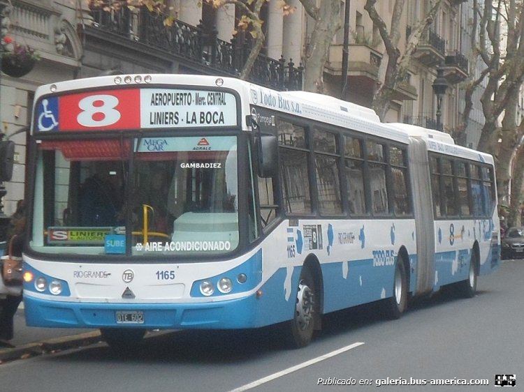 Agrale MT 27.0 LE - Todo Bus Pompeya II - Rio Grande
OTE 602
Línea 8 (Buenos Aires) - Interno 1165

Foto: "Truku" Gambadiez
Colección: Charly Souto
Palabras clave: Rio Grande - Interno 1165