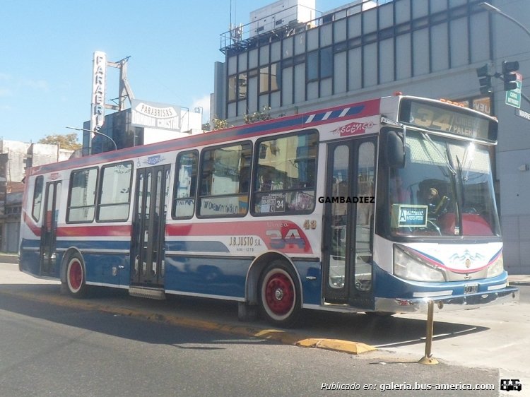 Mercedes-Benz OH 1718 L-SB - Bi-Met 2010 - Juan B. Justo
JTJ 101
Línea 34 (Buenos Aires) - Interno 43
(Este coche tuvo primero el interno 1 y luego el 12, antes de revestir con este número actual)

Foto: "Truku" Gambadiez
Colección: Charly Souto
Palabras clave: Juan B. Justo - Interno 43