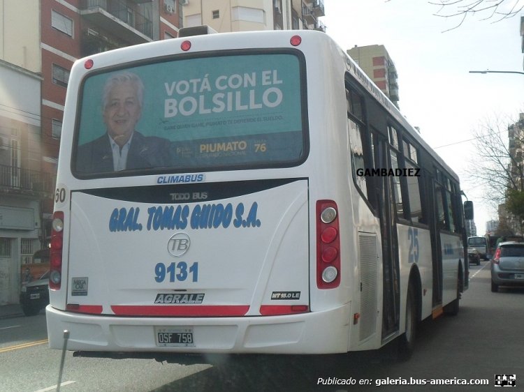 Agrale MT 15 - Todo Bus - General Tomás Guido
OSF 758
Línea 25 - Interno 9131

Foto: "Truku" Gambadiez
Colección: Charly Souto

http://galeria.bus-america.com/displayimage.php?pid=35523
Palabras clave: Tomás Guido - Interno 9131