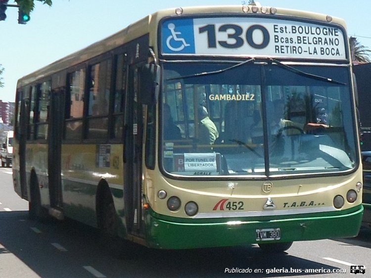 Agrale MT 15 - Todo Bus - T.A.B.A.
IVM 380
Línea 130 - Interno 452
(Este coche hoy lleva el interno que ostentara mi 52 en esa empresa)

Foto: "Truku" Gambadiez
Colección: Charly Souto
Palabras clave: T.A.B.A. - Interno 452