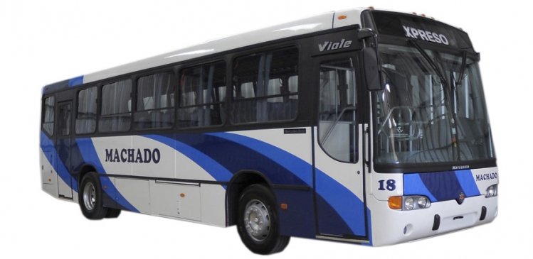 Marcopolo Viale (en Uruguay) - MACHADO - NUEVO 18
Foto: www.machadoturismo.com
Colección: Charly Souto 
Palabras clave: MACHADO - NUEVO 18