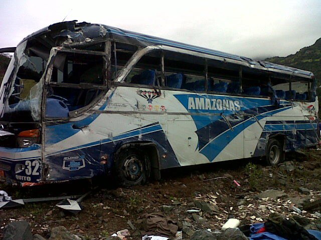 Bus accidentado en Papallacta
Foto extraida de la pagina web de Teleamazonas
Palabras clave: Amazonas - Accidente