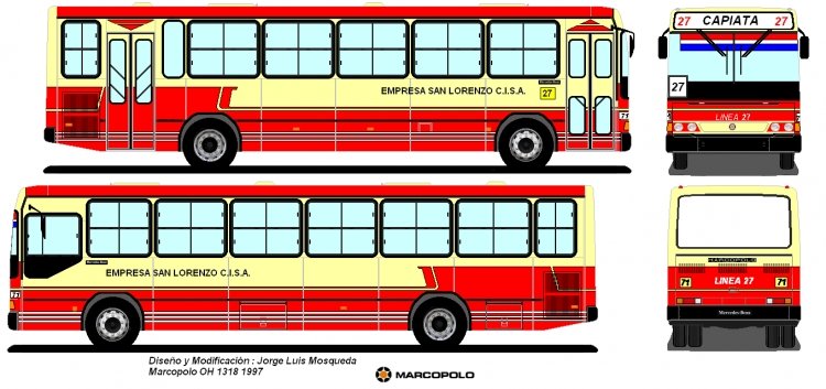 Mercedes-Benz OH 1318 - Marcopolo Torino GV (en Paraguay) - Linea 27 , San Lorenzo CISA
Palabras clave: MB