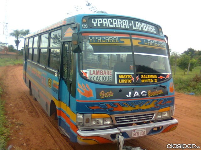 Jac - El 14 - Lago Ypacarai S.R.L. , linea 128
BEN200
http://galeria.bus-america.com/displayimage.php?pos=-14897
http://galeria.bus-america.com/displayimage.php?pos=-14898
Fotografía publicada en : Clasipar
Palabras clave: Jac