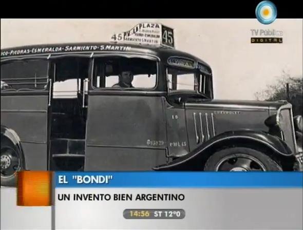 Foto de archivo. Imagen de un especial sobre la historia del colectivo en "Vivo en Argentina" de Canal 7
