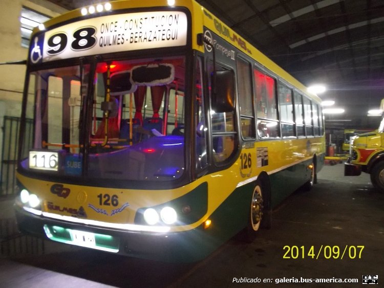 Agrale MT 15 - Metalpar - Expreso Quilmes 
LKM 821
Línea 98 (Ramal 116) - Interno 126
Agrale MT 15, TB Pompeya II

http://galeria.bus-america.com/displayimage.php?pid=34043
http://galeria.bus-america.com/displayimage.php?pid=37220
