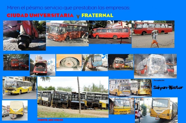 Caio & Marcopolo (en Paraguay) - Buses Chatarras de las desaparecidas Líneas 33 y 45
Fuente: ABC Color
Recopilación: Néstor "Saiyan" Torres
Palabras clave: linea 33 y 45