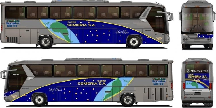 Comil Campione Vision 3.65 Mercedes Benz O-500RS 
Super Semeria;  pintura y modificaciones : Marco Alvarez
