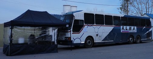 RODY39 / Mercedes-Benz O 373 RSD
 Omnibus ex T.A.L.P. S.A., adquirido por A.L.M.A. para uso logistico en competencias deportivas.
B 2496333 - SUK 933
