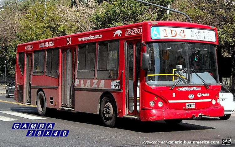 T.A.T.S.A. - Puma D 10.5 - Empresa de Transportes Línea 104
GCD 660
Línea 104 - Interno 2

Colección: Gamba 28x40
Palabras clave: Gamba / 104