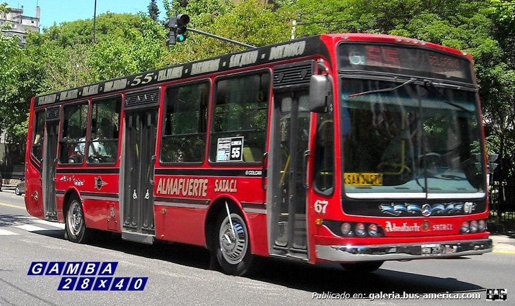 Mercedes-Benz OH 1618 L - Nuovobus - Almafuerte
MBN 267
Línea 55 - Interno 67
Renumerado, es el anterior 26

Colección: Gamba 28x40

http://galeria.bus-america.com/displayimage.php?pid=27879
http://galeria.bus-america.com/displayimage.php?pid=29504
Palabras clave: Gamba / 55