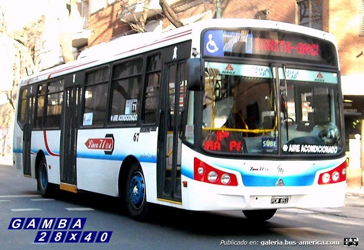 Agrale MT 15 LE - Todo Bus - Línea 71
PCM 851
Línea 71 - Interno 67

Colección: Gamba 28x40
Palabras clave: Gamba / 71