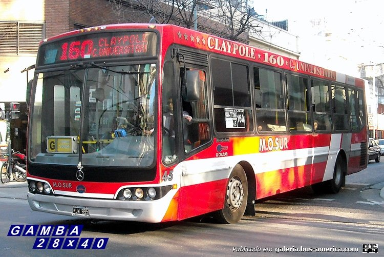Mercedes-Benz OH 1618 L - Nuovobus - M.O. Sur
KUW 895
Línea 160 - Interno 45

Colección: Gamba 28x40
Palabras clave: Gamba / 160
