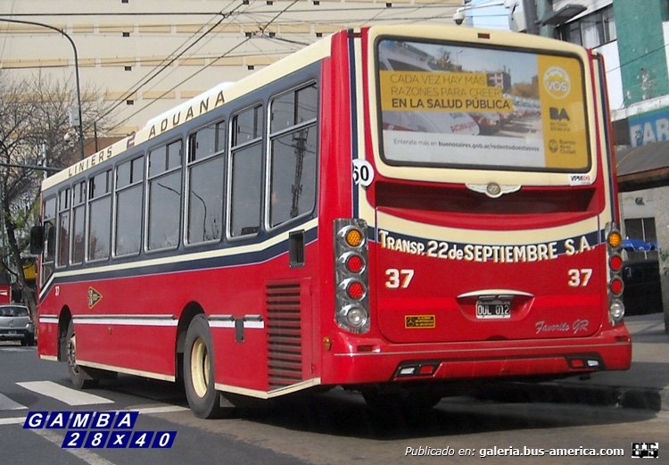 Mercedes-Benz OH 1618 L - La Favorita - 22 De Setiembre
OUL 012
Línea 2 - Interno 37
No hay caso, el letrista de La Favorita piensa igual que yo, Septiembre, se escribe con "P"

Colección: Gamba 28x40

http://galeria.bus-america.com/displayimage.php?pid=37442
Palabras clave: Gamba / 2