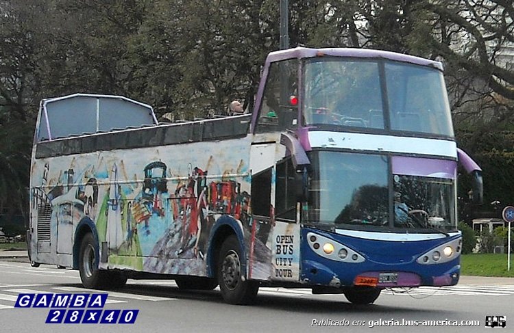 Scania - Troyano - Open Bus
C 1456331 - RXW 855
Junto a los "City Tour" oficiales, operados por Flecha Bus, circulaba éste, parece que hay competencia, algo así como en el partido de La Matanza

Colección: Gamba 28x40

http://galeria.bus-america.com/displayimage.php?pid=30843
Palabras clave: Gamba / Larga
