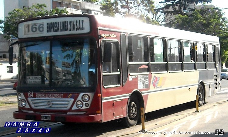 Mercedes-Benz OH 1618 L - Ugarte - Empresa Línea 216
JUH 340
Línea 166 - Interno 64 
Nuevo look, para el que fuera un Bi-Met que sufrió un incendio

Colección: Gamba 28x40

http://galeria.bus-america.com/displayimage.php?pid=39135
Palabras clave: Gamba / 166