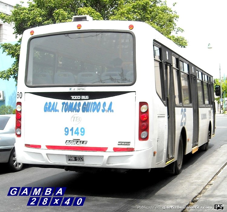 Agrale MT 15.0 LE - Todo Bus - General Tomás Guido 
PHN 932
Línea 25 - Interno 9149
Hoy comenzó a rodar
Reemplaza a uno de los tres Todo Bus de la Guido original

Colección: Gamba 28x40
Palabras clave: Gamba / 25