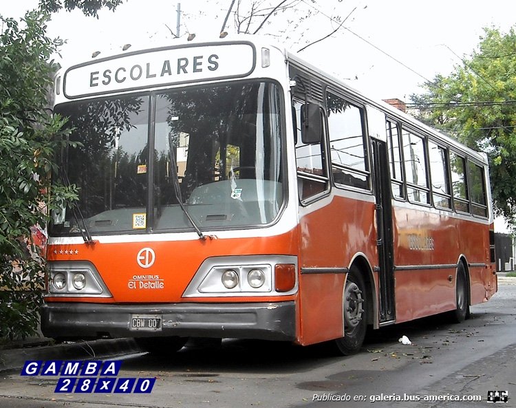 El Detalle OA 101 - El Detalle - Escolar
CBW 007
Ex Río Grande, línea 8

Colección: Gamba 28x40
Palabras clave: Gamba / esc