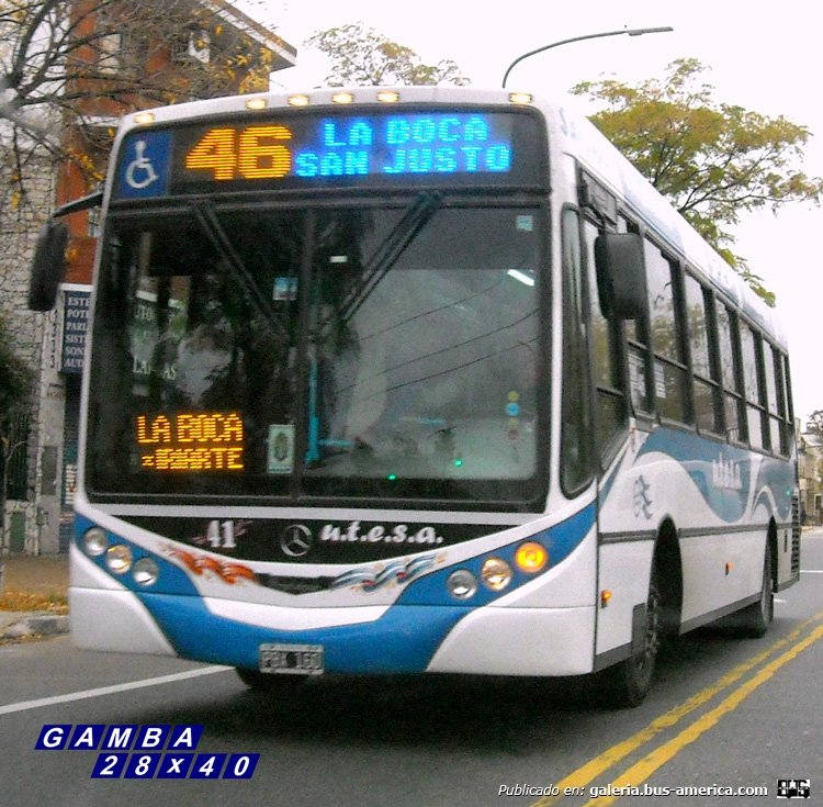 Mercedes-Benz OH 1618 L - Metalpar - U.T.E. S.A. 
PBX 160
Línea 46 - Interno 41

Colección: Gamba 28x40
Palabras clave: Gamba / 46