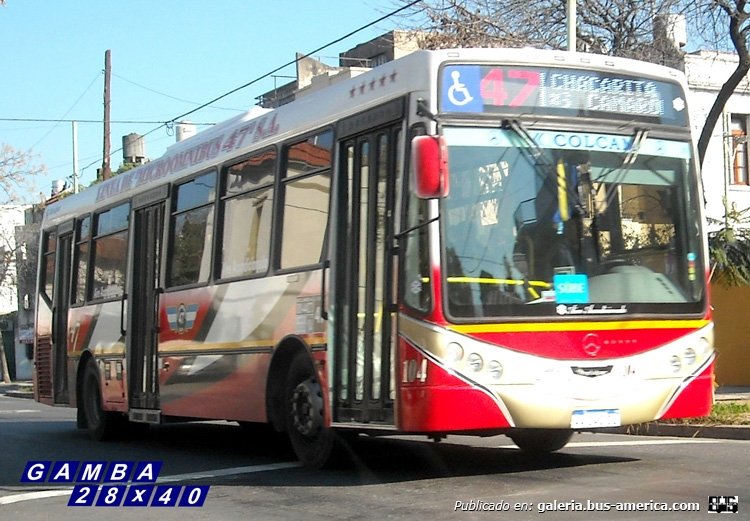 Mercedes-Benz OH 1721 L - Metalpar - M.O. 47
AA 040 CU
Línea 47 - Interno 104
Han ingresado varios similares, buena renovación, mala frecuencia, algo de tiempos remotos en ésta línea

Colección: Gamba 28x40
Palabras clave: Gamba / 47