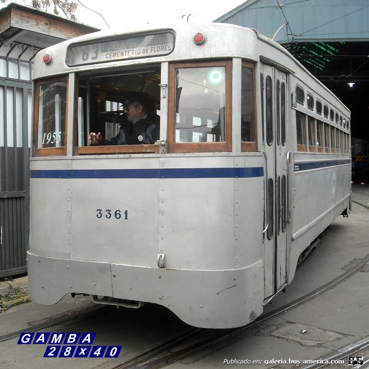 Brill - F.M. - T.B.A. [A.A.T.]
Línea 83 - Interno 3361
Único F.M. preservado

Colección: Gamba 28x40

http://galeria.bus-america.com/displayimage.php?pid=34050
Palabras clave: Gamba / Tranv