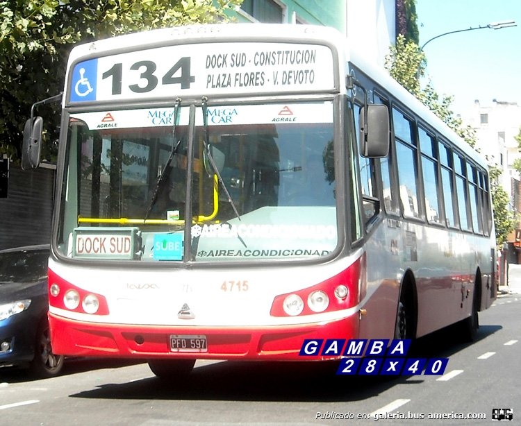 Agrale MT 17.0 LE - Todo Bus Pompeya II - T.A.R.S.A.
PFD 597
Línea 134 (Buenos Aires) - Interno 4715
Ex Larrazábal - Línea 117 

Fotografía: Gamba 28x40
Palabras clave: Gamba / 134
