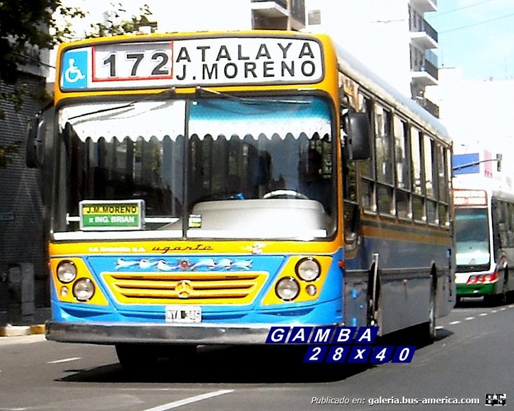 Mercedes-Benz OH 1618 L - SB - Ugarte Europeo - La Cabaña
NYA 346
Línea 172 (Buenos Aires) - Interno 2
Ex La Primera de Martínez - Línea 314 (provincial de Buenos Aires) - Interno 58

Fotografía: Gamba 28x40
Palabras clave: Gamba / 314