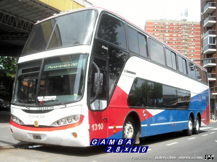Mercedes-Benz O-400 RSD - Busscar Panorámico DD (en Argentina) - Particular
EWX 157
Ex Estrella-Cóndor - Interno 1310

Fotografía: Gamba 28x40
Palabras clave: Gamba / Larga