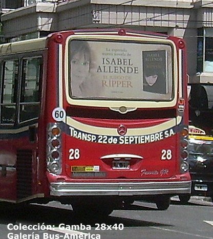 Mercedes-Benz OH 1618 L - La Favorita - 22 De Setiembre
LPK 195
Línea 2 - Interno 28
Hay cosas que no se entienden, ¿cual es el verdadero nombre de esta empresa?, he visto una buena cantidad de unidades con la inscripción similar a esta, "Septiembre" y sin la letra "P", como figura legalmente

Colección: Gamba 28x40
Palabras clave: Gamba / 2