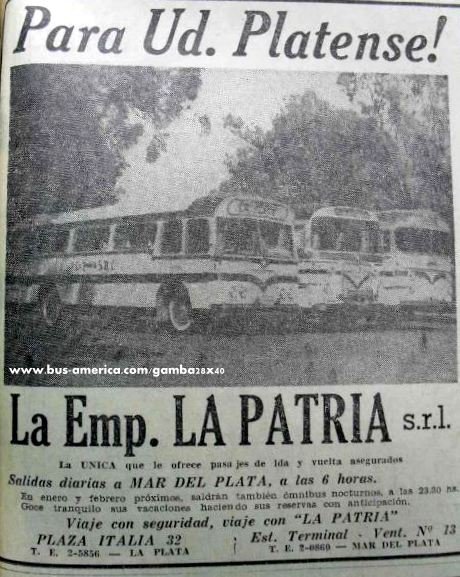 La Patria S.R.L.
Publicidad de empresa platense
Archivo J Arcuri - A A Deluca
Palabras clave: Gamba / Patria