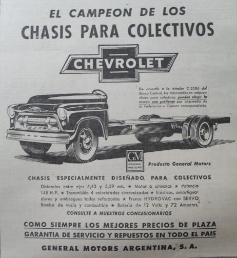 Chevrolet 1957
Publicidad del chasis Chevrolet 1957
General Motors Argentina 
Palabras clave: Gamba / GM