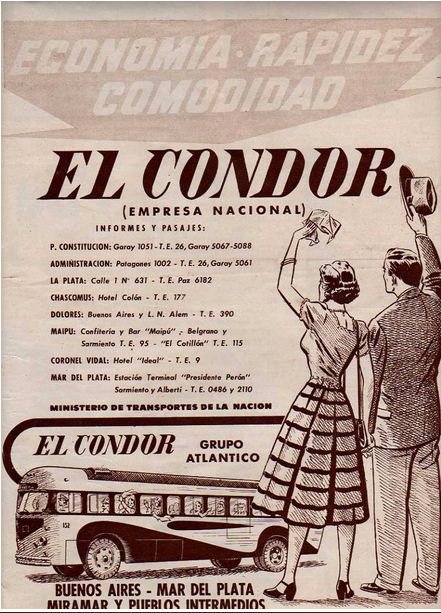 G.M. Parlor Coach (en Argentina) - Publicidad de El Cóndor
Publicidad década del 40
Parlor Coach GM El Cóndor
Foto extraída de Mercado Libre
Palabras clave: Gamba / publicidad