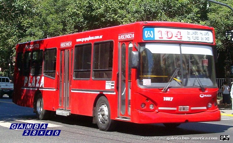 T.A.T.S.A. - Puma D 10.5 - Empresa de Transportes Línea 104
FQD 800
Línea 104 - Interno 1007
"Nuevo" coche en la línea, curiosamente recién pintado, tiene su razón en la procedencia de la unidad, 1° De Septiembre-Línea 93

Colección: Gamba 28x40

http://galeria.bus-america.com/displayimage.php?pid=40019
Palabras clave: Gamba / 104