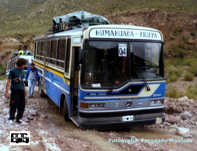 Mercedes-Benz OH 1320 - BUS
C 1674080 - VWC 831
Con evidente pasado en Bernardino Rivadavia

Fotografía: Fernando Mantese
Extraída de Panoramio

http://galeria.bus-america.com/displayimage.php?pid=7918
http://galeria.bus-america.com/displayimage.php?pid=7922
Palabras clave: Gamba / Jujuy