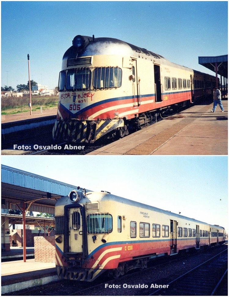FIAT 7131 (en Argentina) & Decauville (en Argentina) - Ferrocarriles Argentinos
FIAT 7131 (Coche motor) C 505 & Decauville C 036
(Datos de arriba hacia abajo)

Fotografía: Osvaldo Abner
Palabras clave: Gamba / FFCC