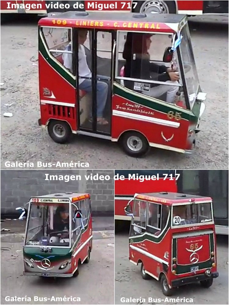 Ómnibus en escala
Una de las tantas recreaciones, que por suerte, aparecen de diversas líneas. En este caso realizada por un chofer jubilado de la 109.

Imagen editada de un video de Miguel 717
Captura: Gamba 28x40
Palabras clave: Gamba / 109