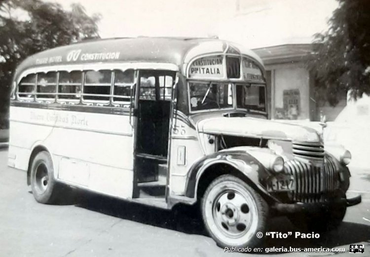 Chevrolet (G.M.C.) - El Trébol - Micro Ómnibus Norte
M-1217
Línea 60 (Buenos Aires) - Interno 53

Fotografía: Tito Pacio
Palabras clave: Gamba / 60