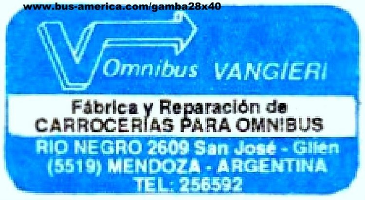 Publicidad de Carrocerías Vangieri
Palabras clave: Gamba / Vang