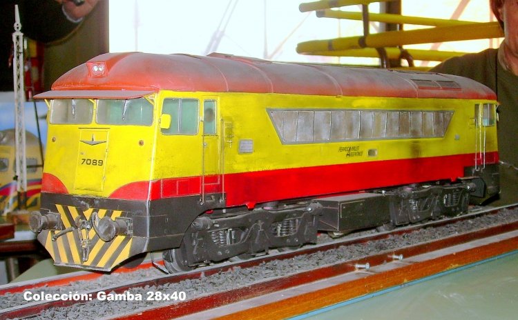 Cockerill Ougree - Ferrocarriles Argentinos - Maqueta
N° 7089
Llegaron 50 de este tipo, todas asignadas a la Línea General Roca

Escala 1:20
Maqueta realizada por Nestor Borgatello
Colección: Gamba 28x40
Palabras clave: Gamba / FF CC