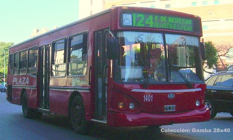 T.A.T.S.A. - Puma D 10.5 - Plaza
FYQ 830
Línea 124 - Interno 1401
Unidad que anteriormente prestó servicios en Bahía Blanca
Palabras clave: Gamba / 124