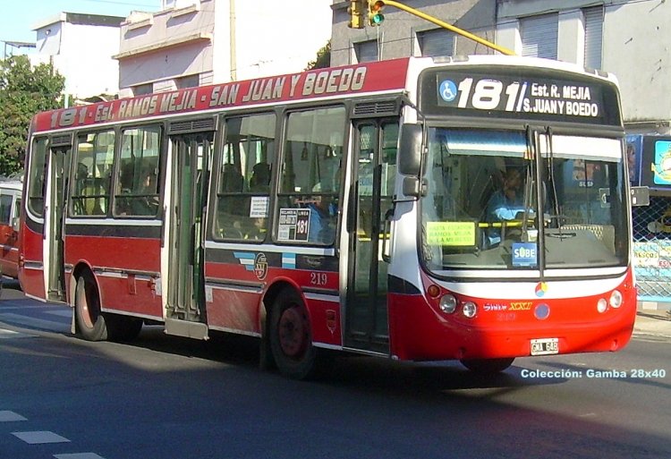 Mercedes-Benz OH 1315 L SB - Metalpar - Siglo XXI
GMA 648 
Línea 181 - Interno 219
Coche renumerado, ex 238, con pasado en la línea 65
Colección: Gamba 28x40
Palabras clave: Gamba / 181