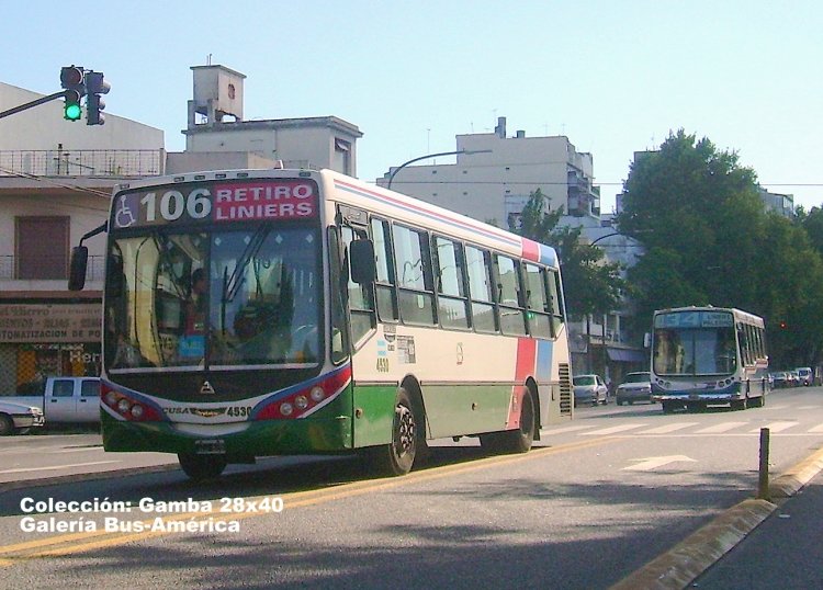 Agrale MT 15 - Metalpar - C.U.S.A
Línea 106 - Interno 4530
A partir de ayer esta línea circula por el carril exclusivo de colectivos de la Avenida Juan B Justo, sentido Retiro
Ale te han sacado la idea que tenías para la línea 181, que sigue circulando por la tortuosa calle Morón

Colección: Gamba 28x40
Palabras clave: Gamba / 106
